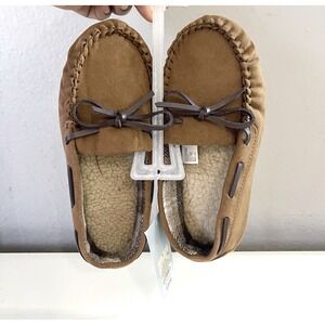 Boys‎ Lionel Moccasin Slippers Brown Size 1 NEW